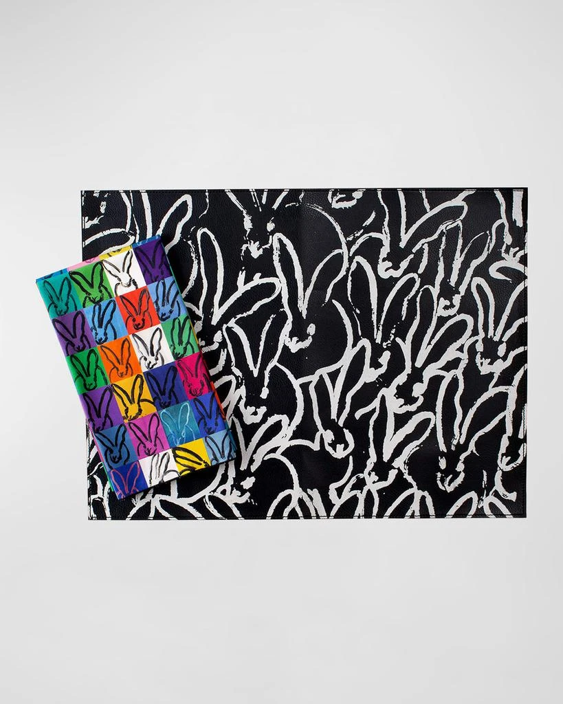 商品Hunt Slonem|Rabbit Run Pebbled Faux Leather Placemat, 14" x 19",价格¥429,第2张图片详细描述