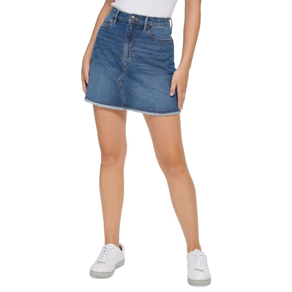 Women's A-Line Denim Mini Skirt商品第1张图片规格展示