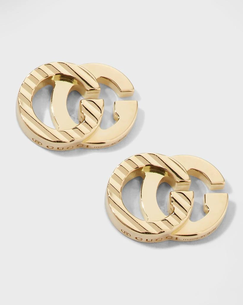 商品Gucci|18k Yellow Gold Running G Stud Earrings,价格¥6125,第1张图片