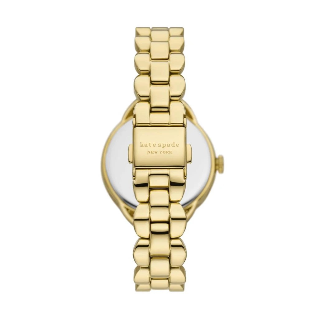 商品Kate Spade|Morningside Three-Hand Gold-Tone Stainless Steel Watch - KSW1735,价格¥1717,第3张图片详细描述