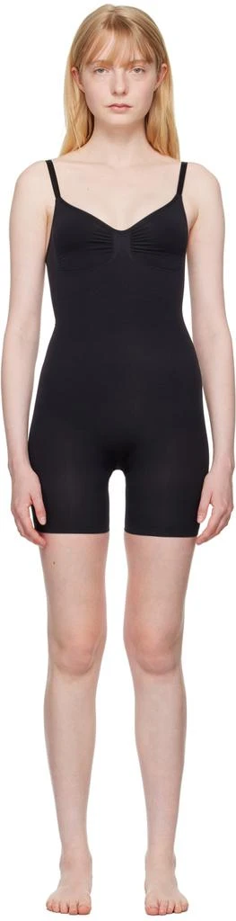 商品SKIMS|Black Seamless Sculpt Mid Thigh Bodysuit,价格¥598,第1张图片