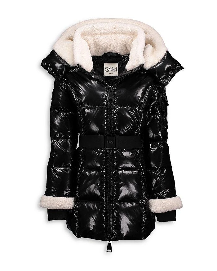 商品SAM.|Girls' Soho Faux Shearling Belted Puffer Jacket - Big Kid,价格¥3870,第1张图片