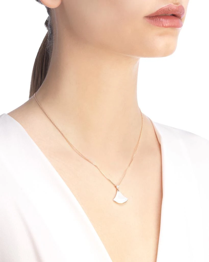 商品BVLGARI|Divas' Dream Rose Gold Pendant Necklace with Mother-of-Pearl,价格¥22438,第5张图片详细描述