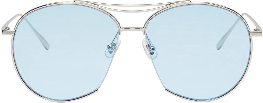 商品GENTLE MONSTER|Silver & Blue Jumping Jack Sunglasses,价格¥2472,第1张图片