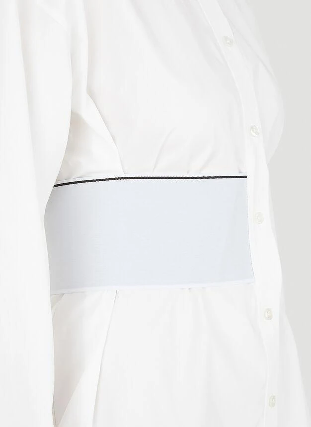 商品Alexander Wang|Logo Jacquard Waist Shirt Dress in White,价格¥3512,第5张图片详细描述