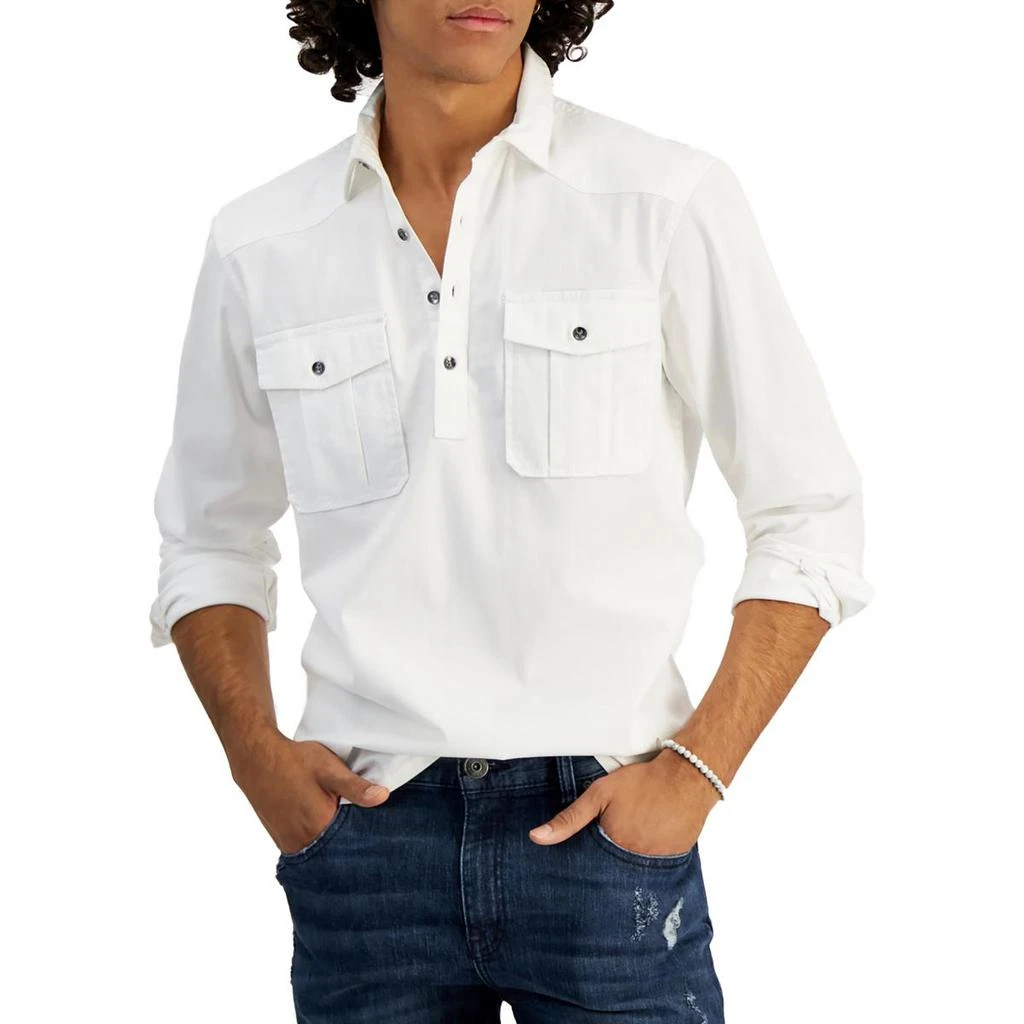 商品INC International|INC Mens Collared Regular Fit Button-Down Shirt,价格¥24,第1张图片