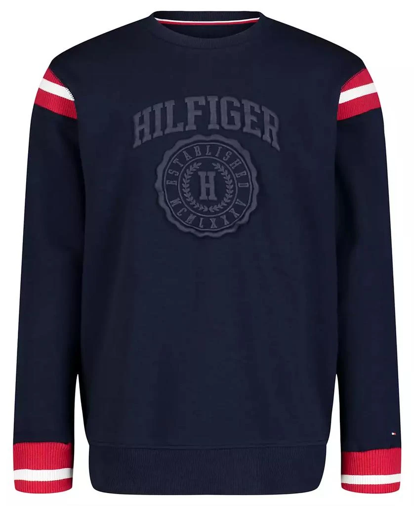 商品Tommy Hilfiger|Toddler and Little Boys Varsity Crewneck Sweatshirt,价格¥112,第1张图片