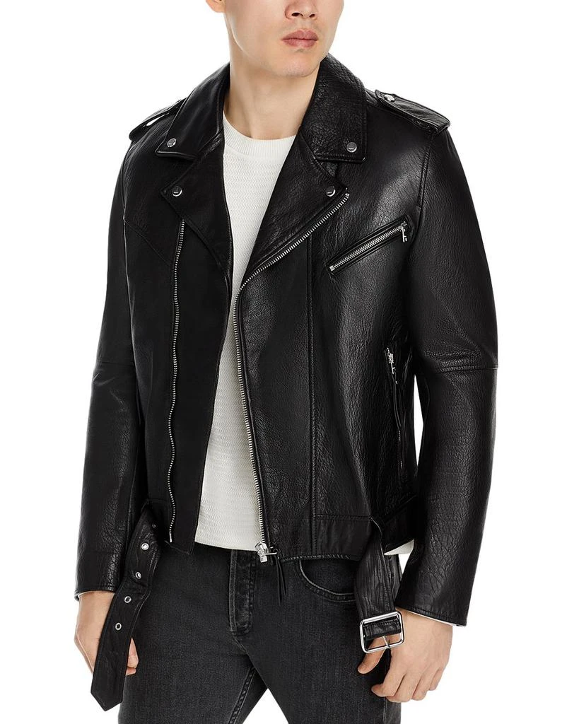 商品Hugo Boss|Lowis Leather Moto Jacket,价格¥4084,第1张图片