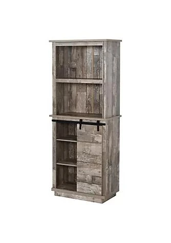 商品HOMCOM|Freestanding Rustic Kitchen Buffet With Hutch Pantry Storage Cabinet With Sliding Barn Door Adjustable Shelf Vintage Wood,价格¥1637,第1张图片