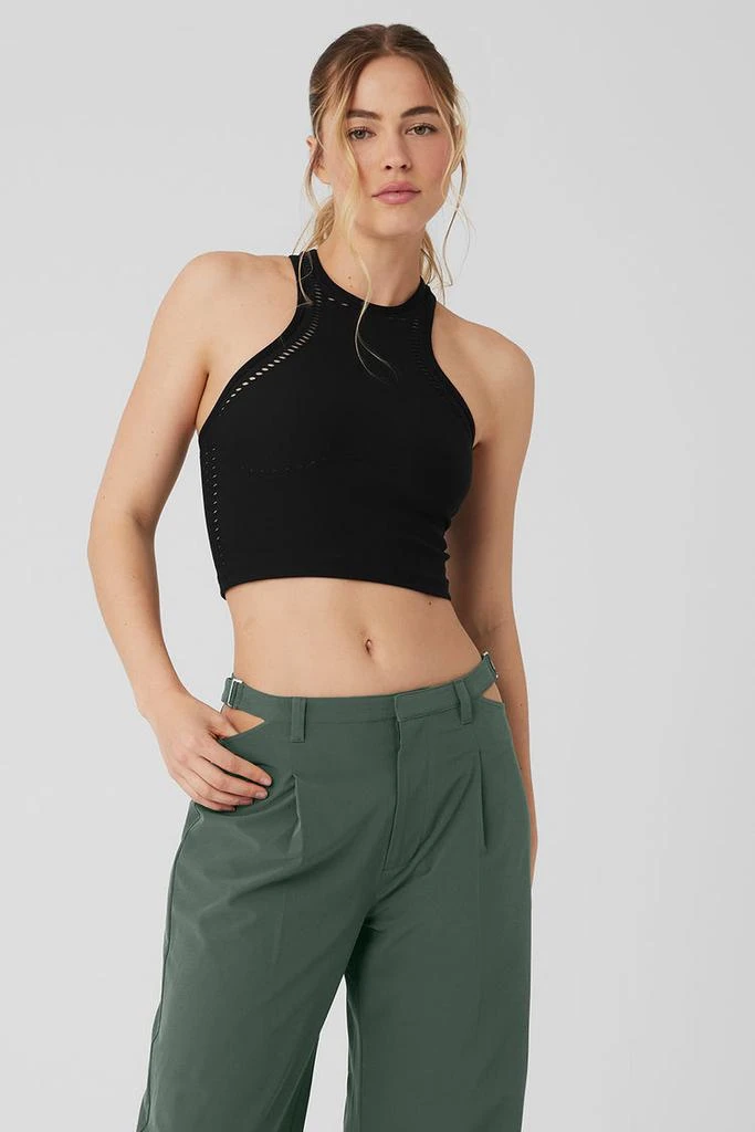 商品Alo|Seamless Open Air Racerback Tank - Black,价格¥493,第1张图片