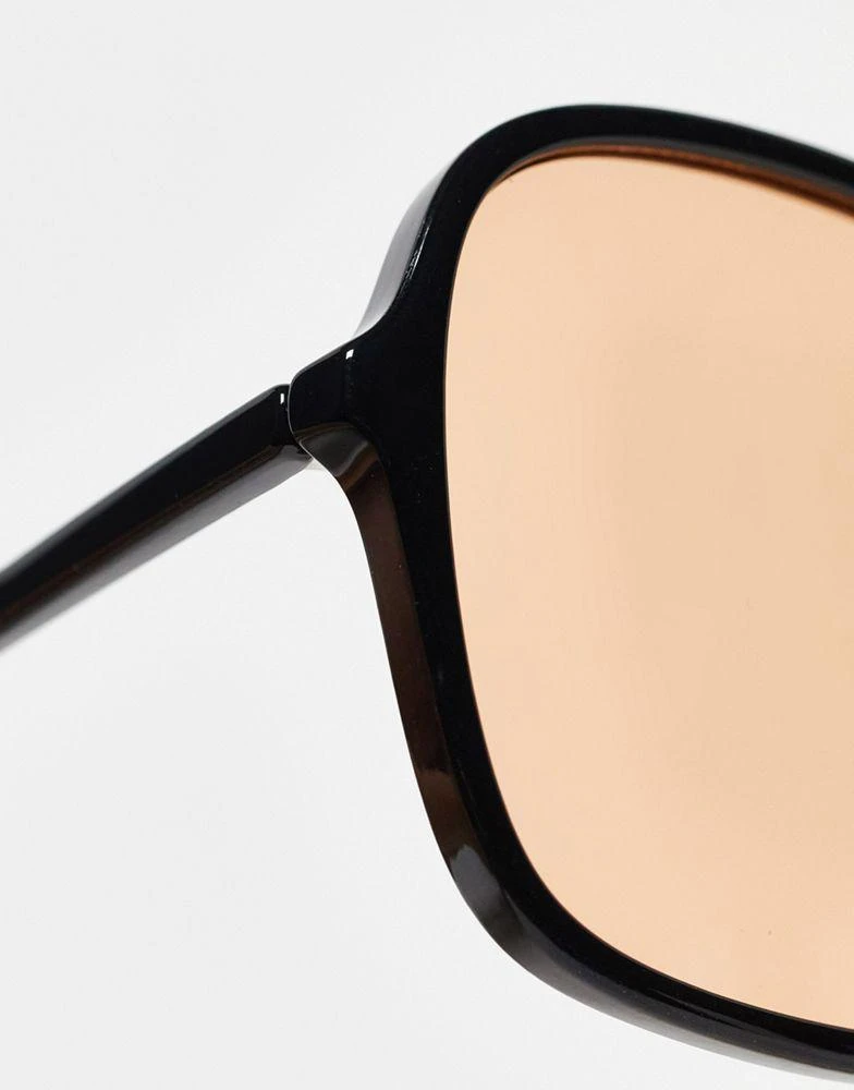 商品ASOS|ASOS DESIGN frame 70s sunglasses in black with orange lens,价格¥91,第3张图片详细描述