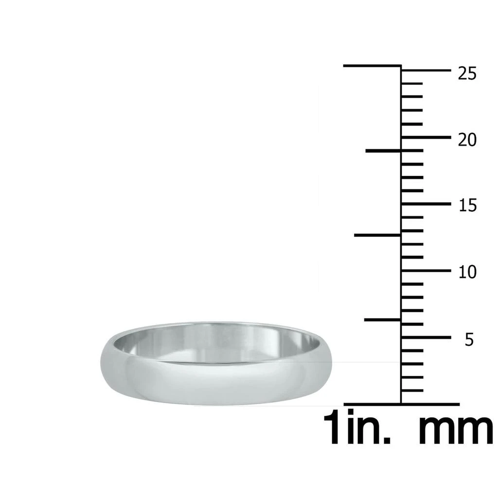 商品SSELECTS|3Mm Domed Comfort Fit Wedding Band In 14K White Gold,价格¥2549,第4张图片详细描述