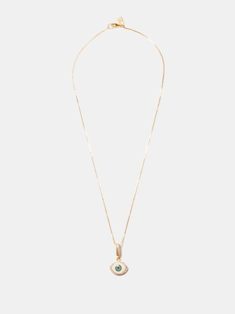 Fortuna crystal & 18kt gold-plated necklace商品第4张图片规格展示