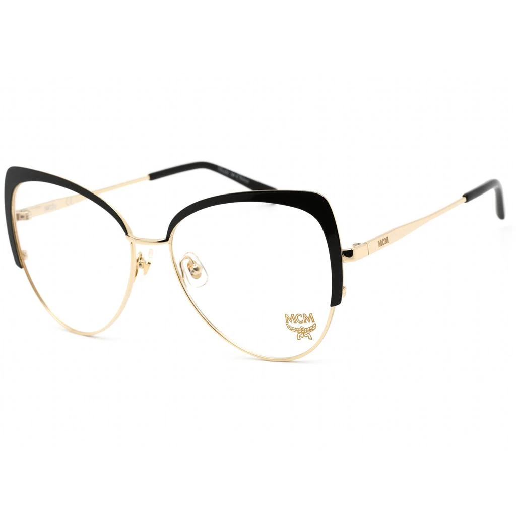 商品MCM|MCM Women's Eyeglasses - Clear Lens Shiny Gold/Black Cat Eye Frame | MCM2128 733,价格¥432,第1张图片