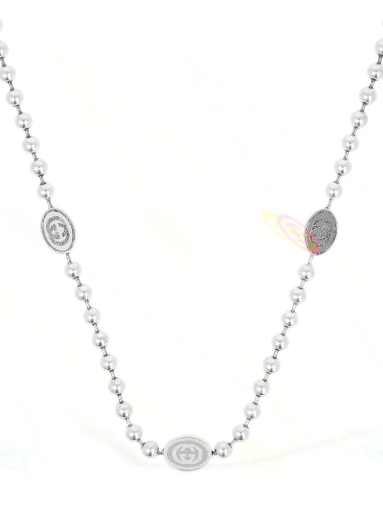 商品Gucci|Logo Silver Bead Necklace,价格¥8153,第2张图片详细描述