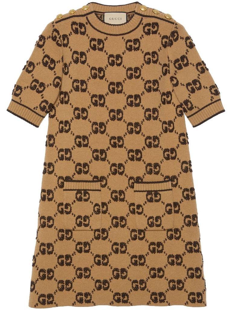 商品Gucci|GUCCI - Gg Wool Midi Dress,价格¥11786,第1张图片