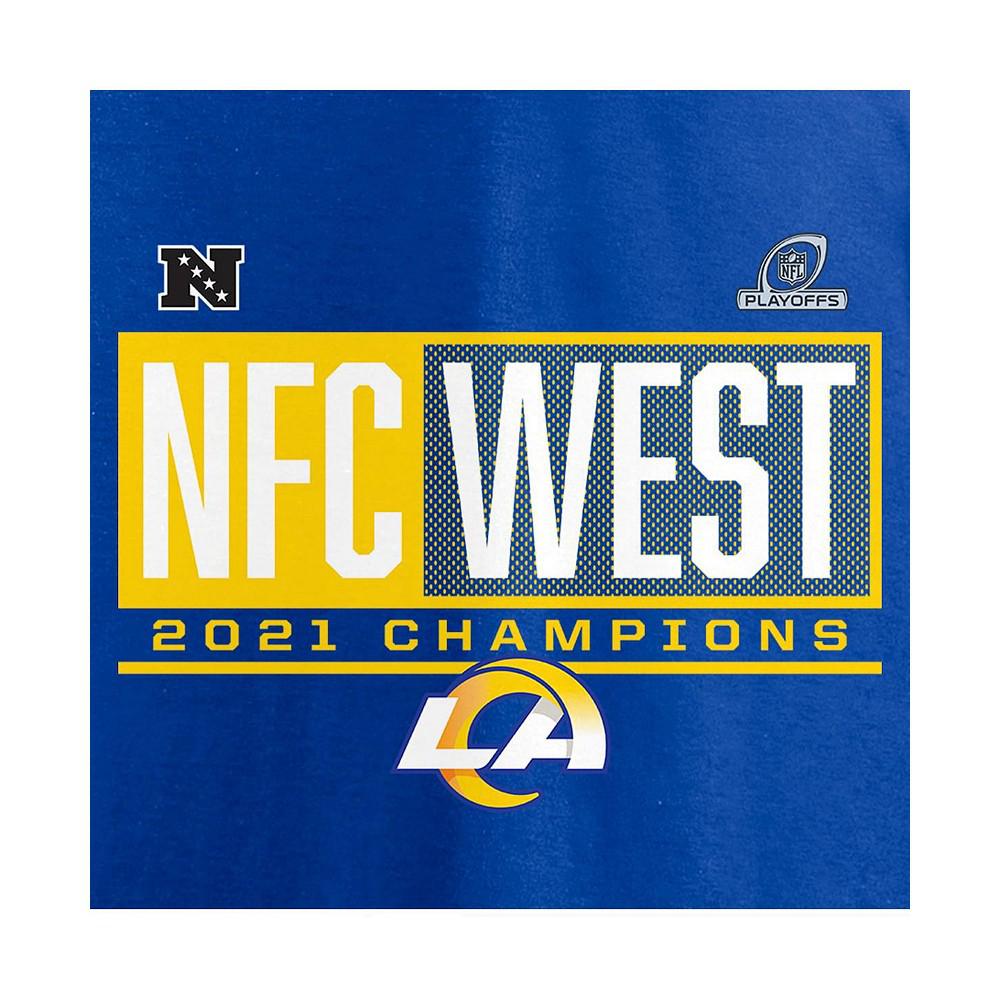 Men's Branded Royal Los Angeles Rams 2021 NFC West Division Champions Big and Tall Blocked Favorite T-shirt商品第5张图片规格展示