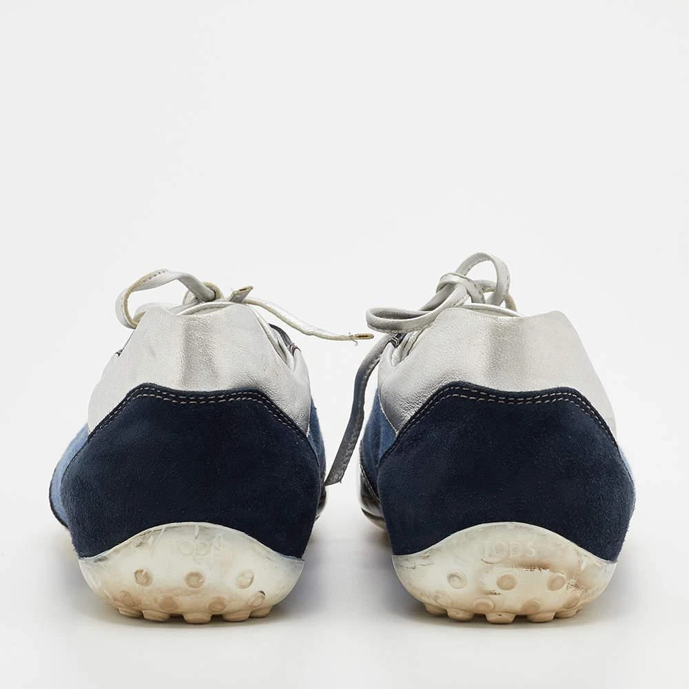 商品[二手商品] Tod's|Tod's Blue/Silver Denim And Leather Low Top Sneakers Size 38,价格¥809,第5张图片详细描述