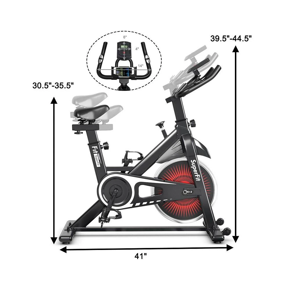 商品Costway|Indoor Cycling Stationary Bike Silent Belt Drive Adjustable,价格¥1489,第3张图片详细描述