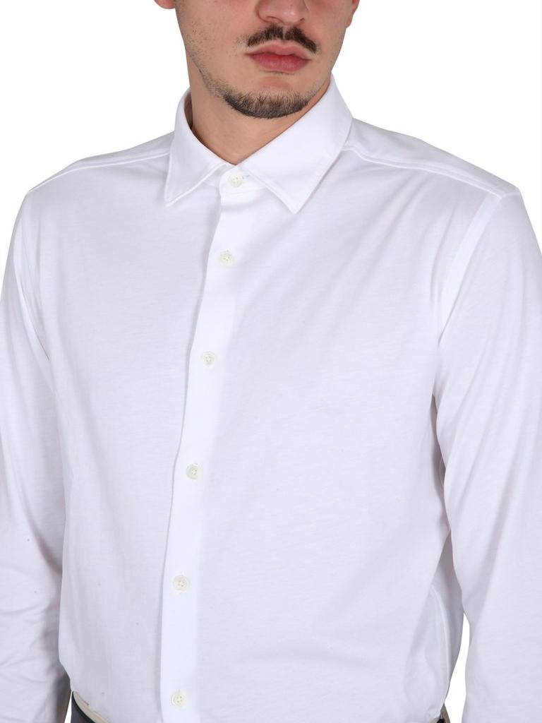 Ermenegildo Zegna Buttoned Long-Sleeved Shirt商品第4张图片规格展示