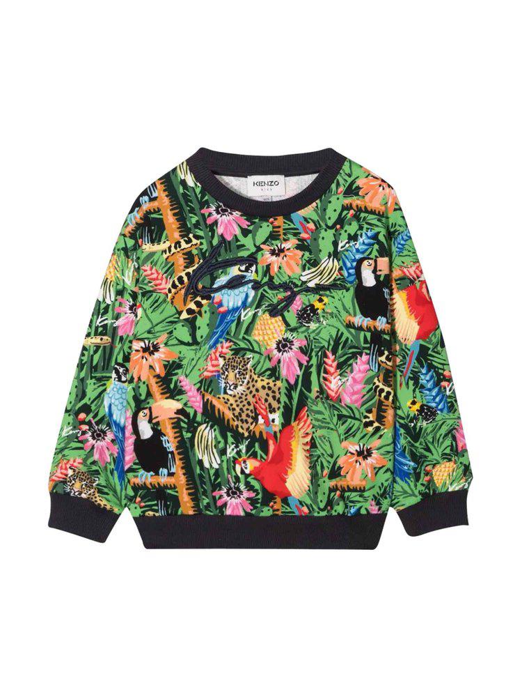 Kenzo Kids All-Over Printed Long-Sleeved Sweatshirt商品第1张图片规格展示
