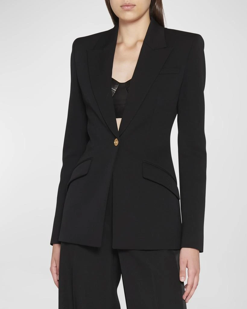 商品Versace|Single-Breasted Stretch-Wool Granite Blazer,价格¥6465,第1张图片