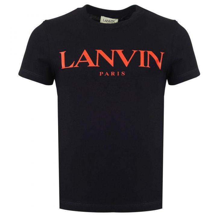 商品Lanvin|Navy Short Sleeve Logo Print T Shirt,价格¥310,第1张图片