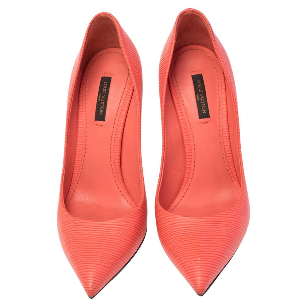商品[二手商品] Louis Vuitton|Louis Vuitton Orange Epi Leather Eyeline Pointed Toe Pumps Size 38.5,价格¥1078,第3张图片详细描述