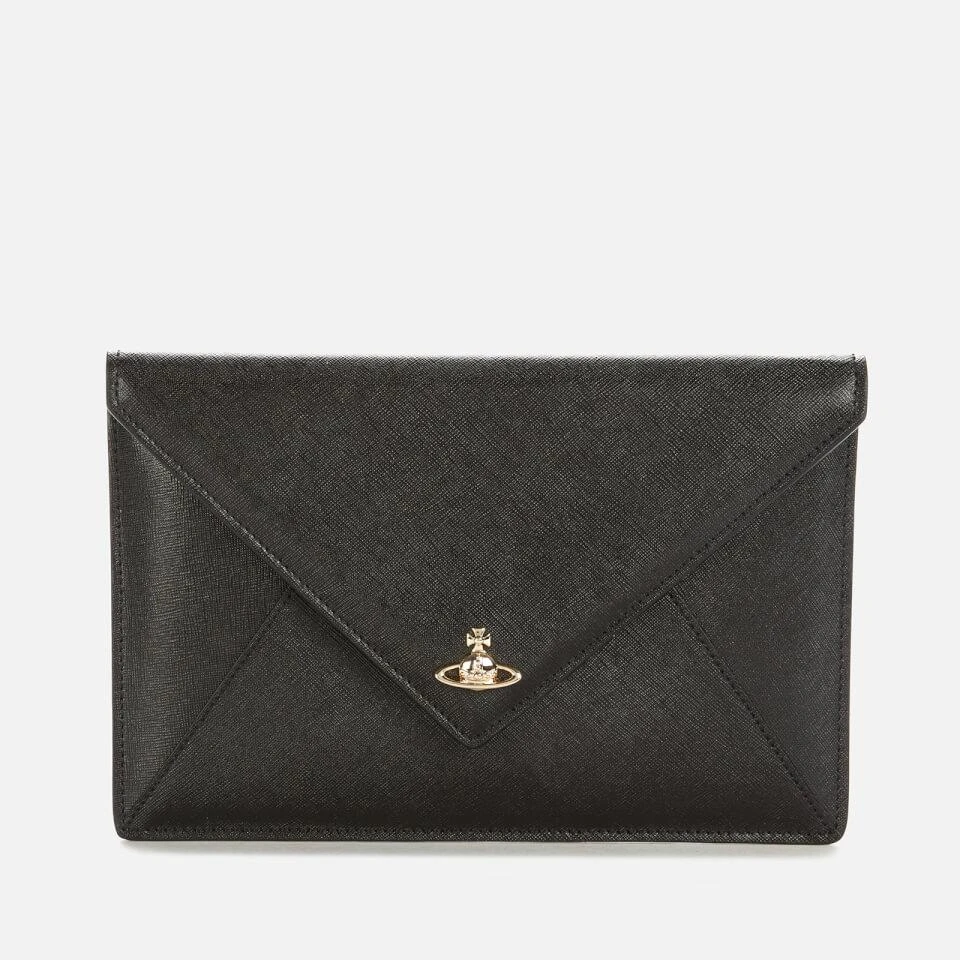 商品Vivienne Westwood|Vivienne Westwood Women's Victoria Envelope Clutch Bag - Black,价格¥1644,第1张图片