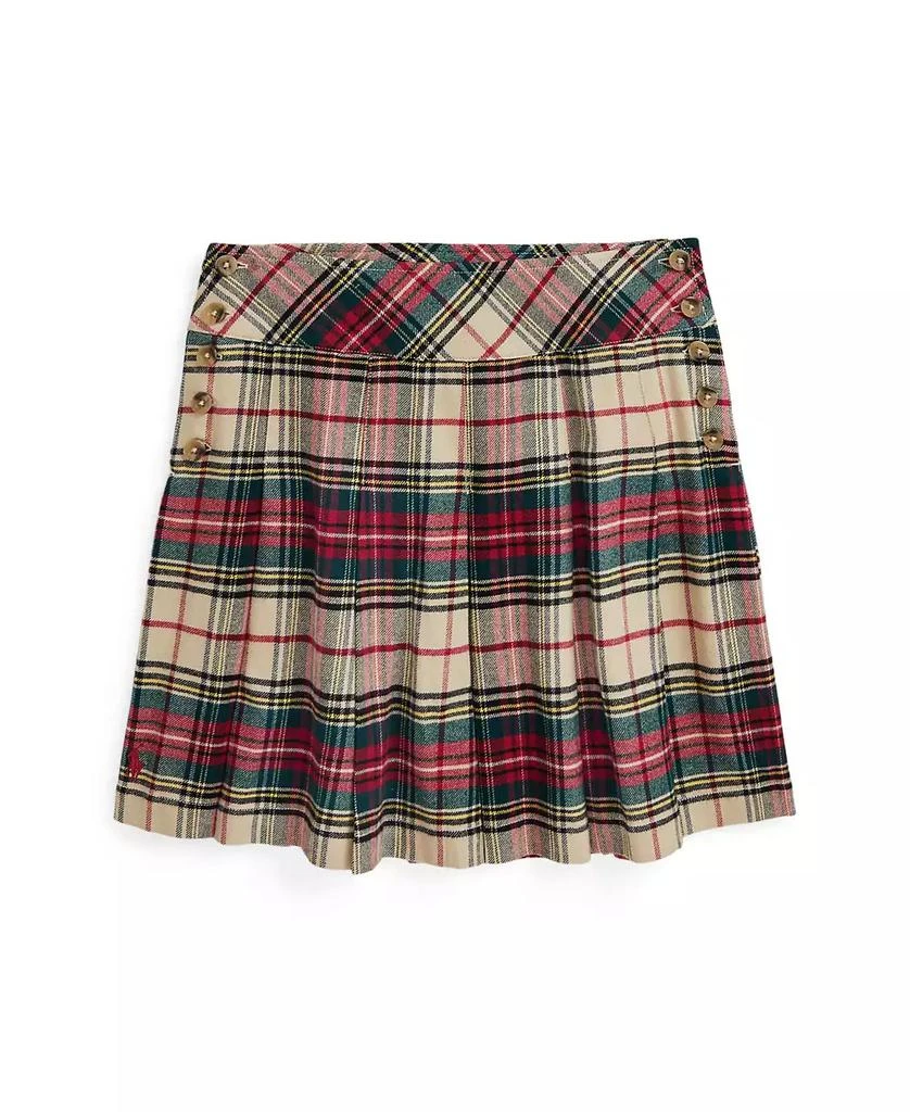 商品Ralph Lauren|Big Girls Plaid Pleated Cotton Twill Skirt,价格¥419,第2张图片详细描述