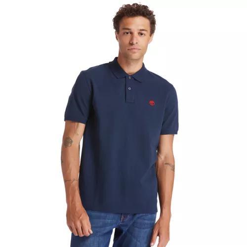 商品Timberland|Millers River Pique Polo Shirt for Men in Navy,价格¥496,第1张图片