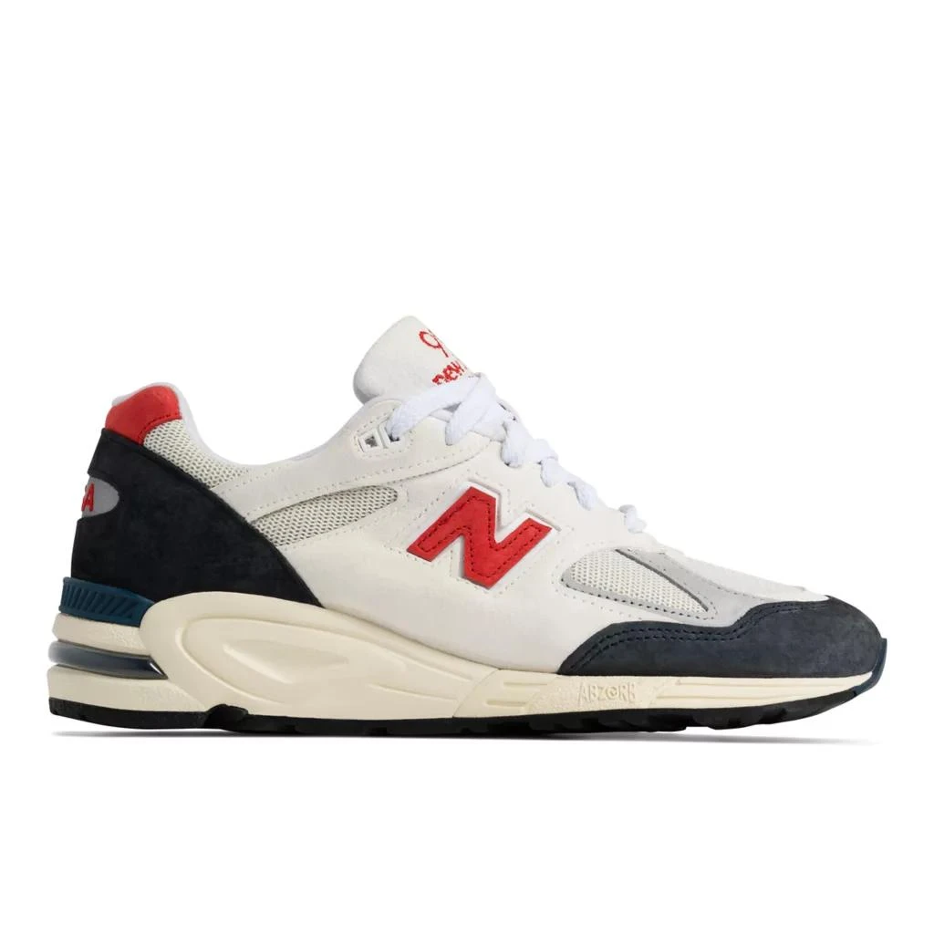 商品New Balance|男款 Teddy Santis联名 新百伦 990v2 美产休闲鞋 米白灰,价格¥1556,第1张图片