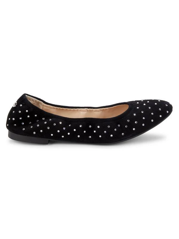 商品Stuart Weitzman|Bling Embellished Suede Ballet Flats,价格¥835,第1张图片