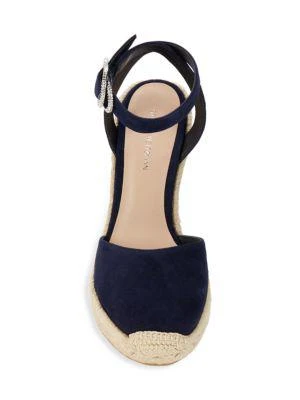 商品Stuart Weitzman|​Crystal Buckle Espadrille Wedge Pumps,价格¥1588,第5张图片详细描述