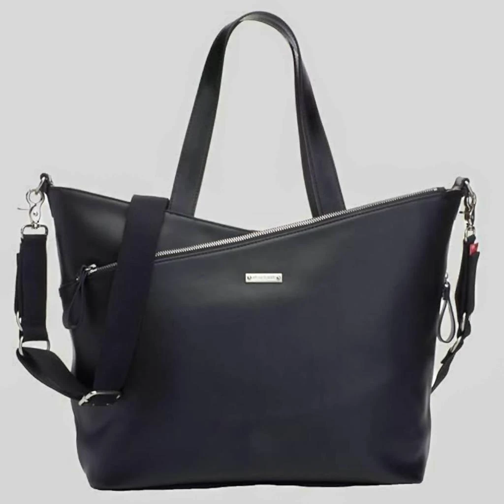 商品Storksak|Women's Lucinda Tote Diaper Bag In Black Leather,价格¥1033,第1张图片