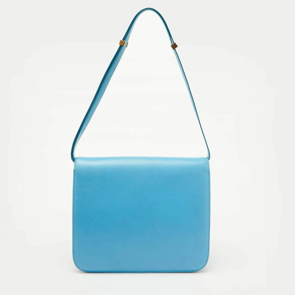 商品[二手商品] Celine|Celine Blue Leather Large Classic Box Shoulder Bag,价格¥19358,第4张图片详细描述