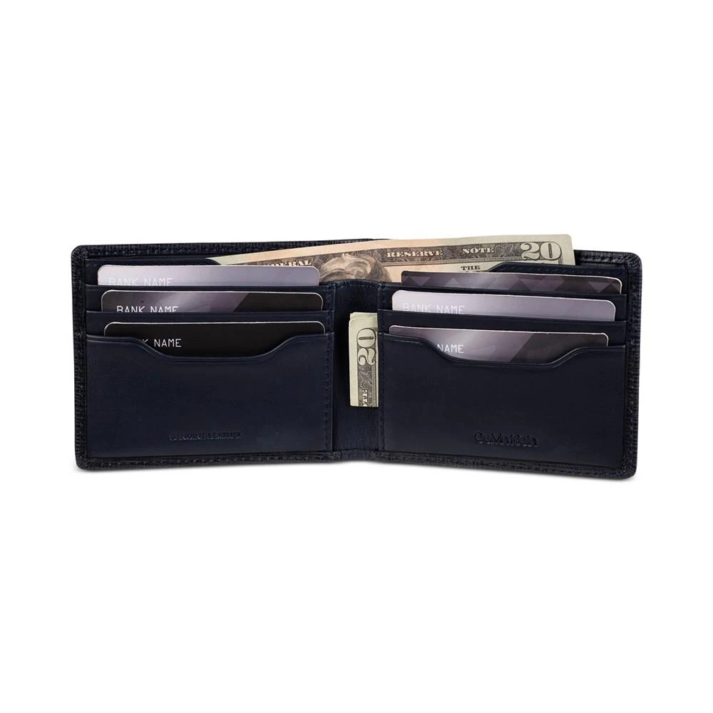 商品Calvin Klein|Men's Saffiano Slimfold Wallet with Key Fob,价格¥267,第3张图片详细描述