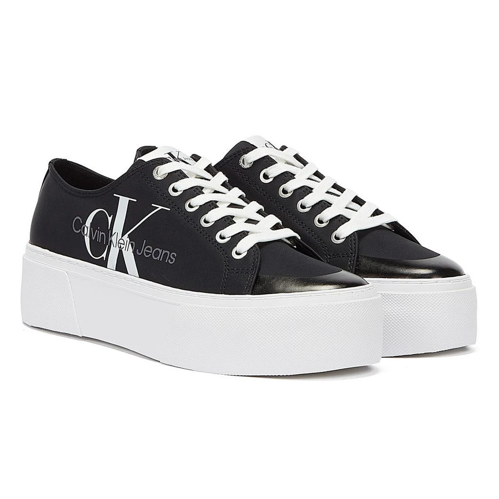 商品Calvin Klein|Calvin Klein Jeans Flatform Vulcanized Extra Womens Black Trainers,价格¥413,第1张图片