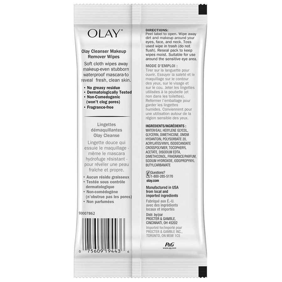 商品Olay|Makeup Remover Wipes No scent,价格¥53,第2张图片详细描述