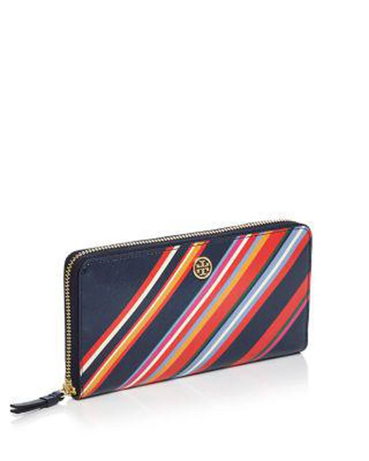 商品Tory Burch|Robinson Striped Zip Leather Continental Wallet,价格¥1247,第2张图片详细描述