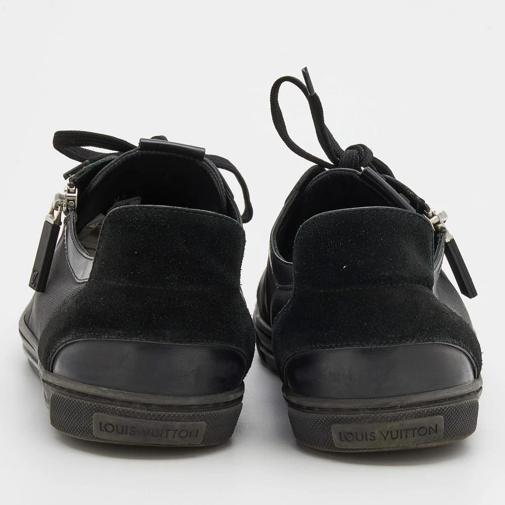 商品[二手商品] Louis Vuitton|Louis Vuitton Black Damier Print Nylon, Suede And Leather Adventure Zip Low Top Sneakers Size 42,价格¥3033,第5张图片详细描述