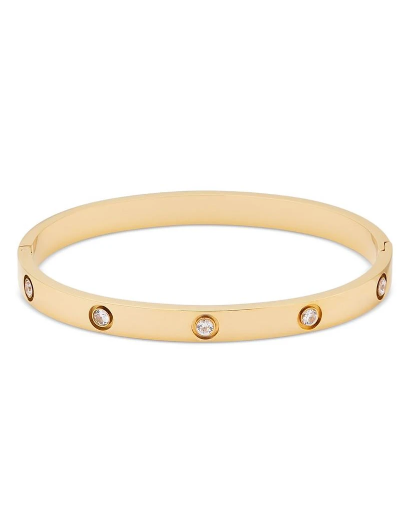 商品AQUA|Crystal Bangle Bracelet in 16K Yellow Gold Plated - Exclusive,价格¥252,第1张图片