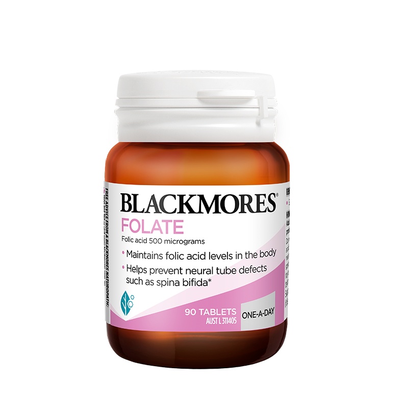 商品Blackmores|BLACKMORES澳佳宝孕妇叶酸片90粒孕期营养素备孕补充剂澳洲保健,价格¥79,第1张图片