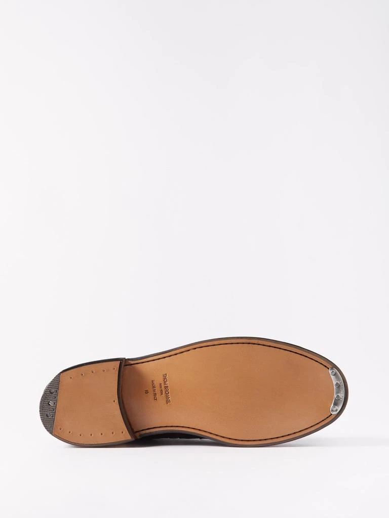商品Thom Browne|Leather tricolour-trim penny loafer ankle boots,价格¥4953,第4张图片详细描述