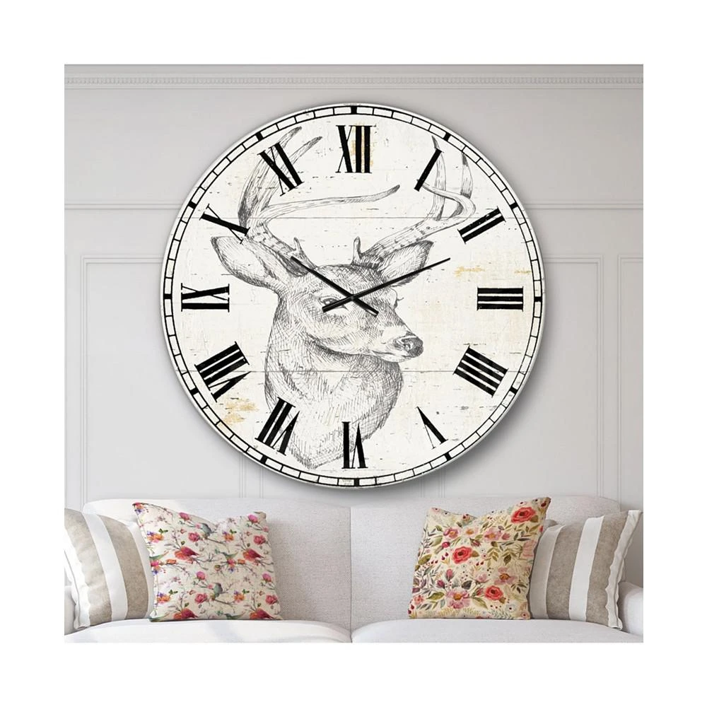 商品Designart|Wildlife Animal Oversized Metal Wall Clock - 36 x 36,价格¥2123,第2张图片详细描述