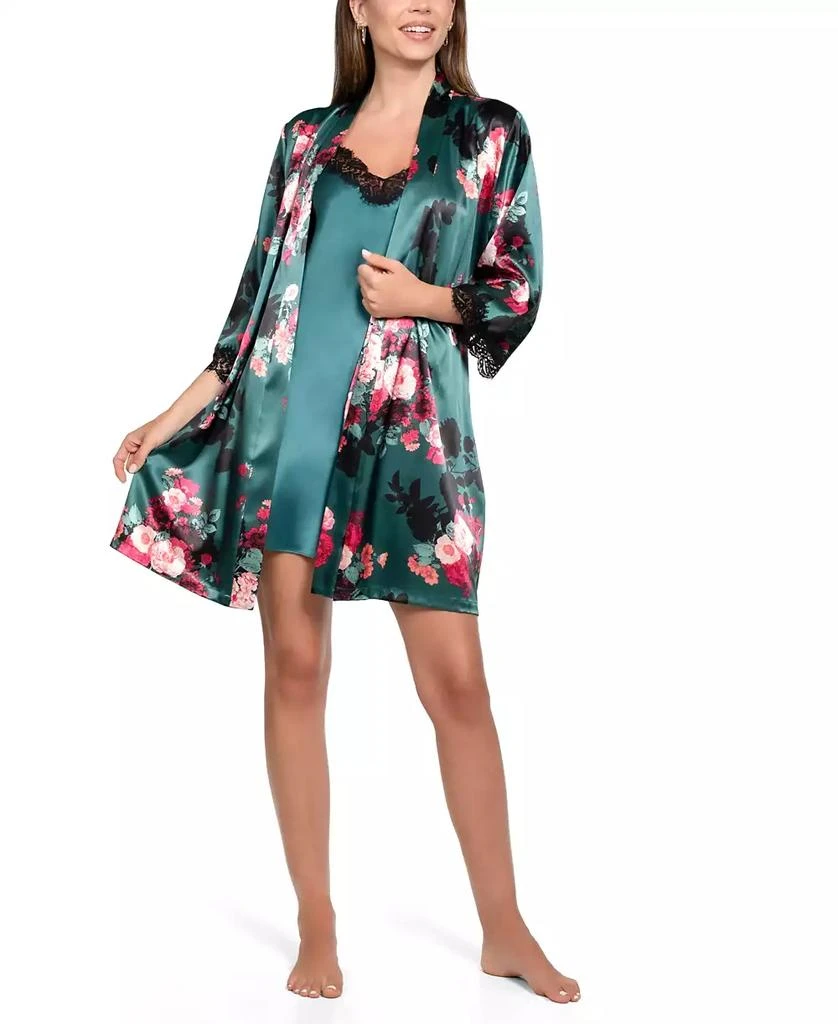 商品Linea Donatella|Women's 2-Piece Estrella Sleeveless Chemise and Wrapper Set,价格¥574,第1张图片