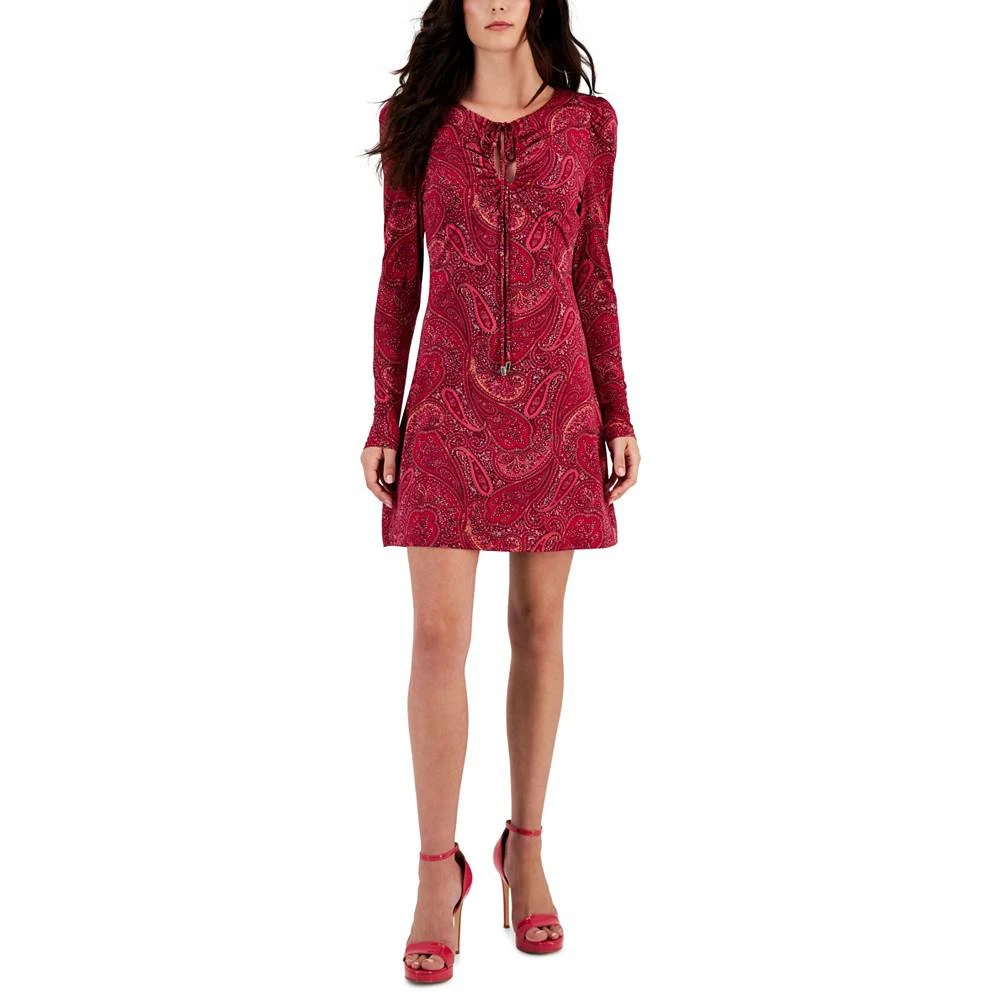 商品RACHEL Rachel Roy|Women's Paisley Keyhole Mini Dress,价格¥386,第1张图片