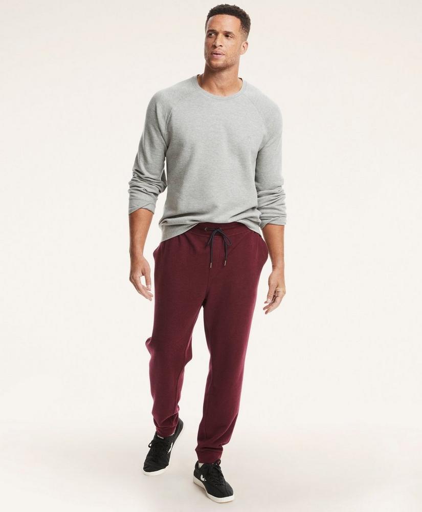 Big & Tall Cotton-Blend Pique Crewneck Sweatshirt商品第2张图片规格展示