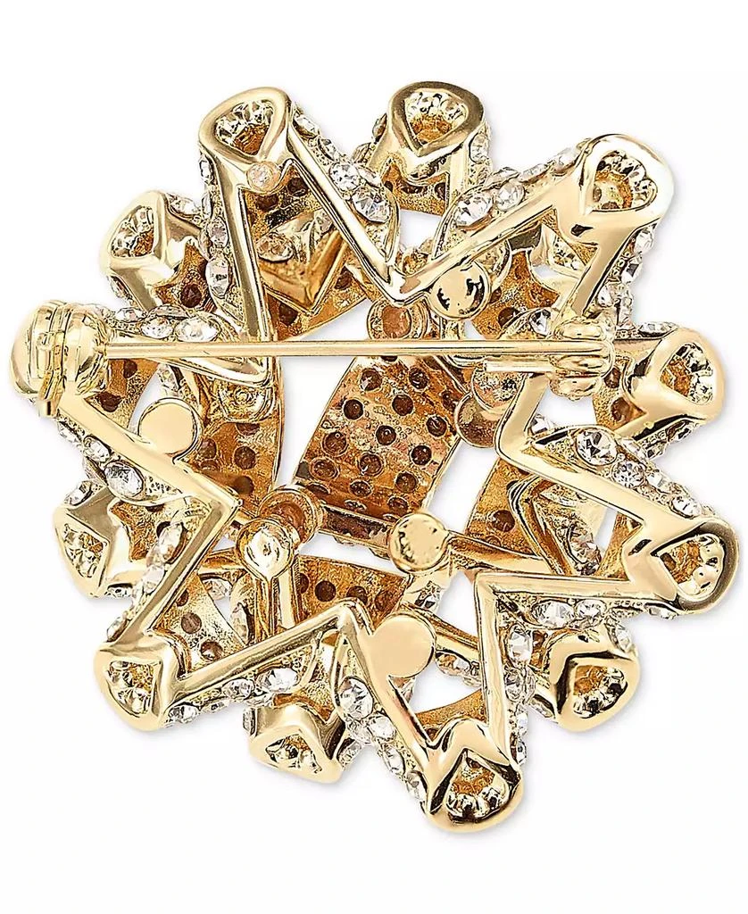 商品Holiday Lane|Gold-Tone Pavé Puffy Gift Bow Pin, Created for Macy's,价格¥75,第2张图片详细描述