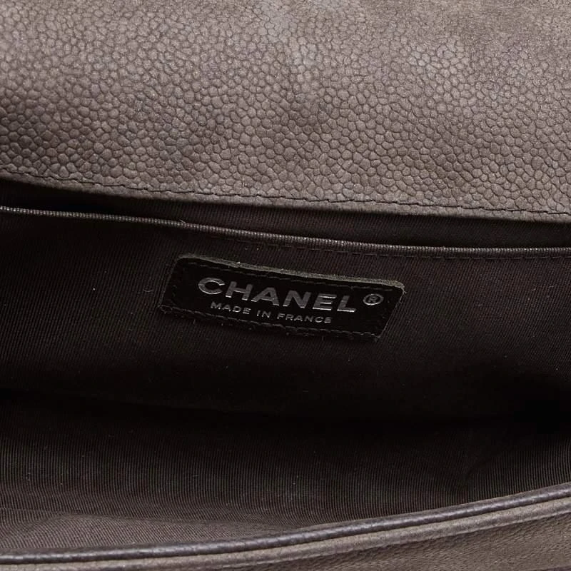 Chanel Dark Brown Quilted Nubuck Leather Medium Boy Bag 商品